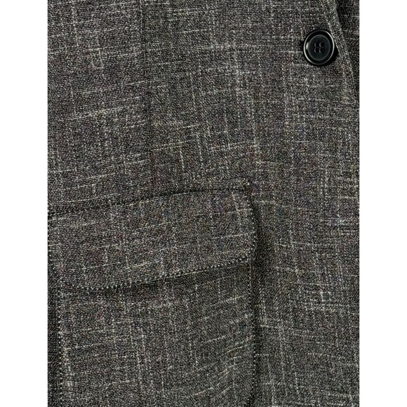 Max Studio Gray Blazer Designer Jacket Women's 4 Pockets Stretch Corpcore Career - Picture 4 of 6